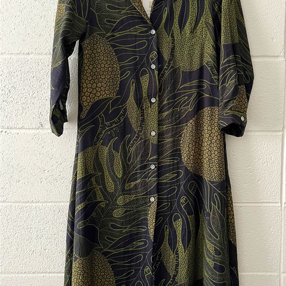Simply Sisters button down long shirt in ulu